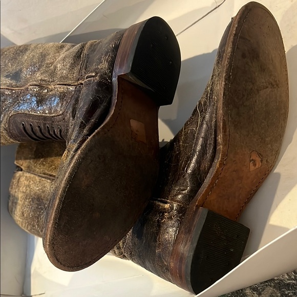 Brown Leather Knee-High Boots true religion - Picture 2 of 4